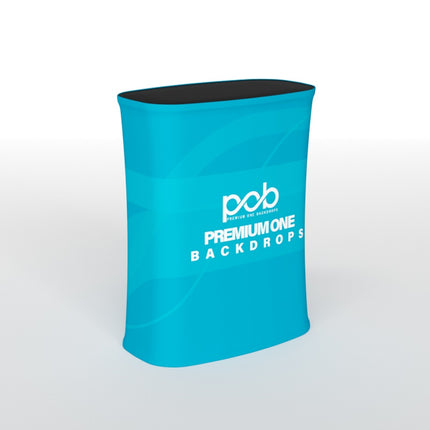 10x10ft Trade Show Booth Kit with Arch Backdrop, TV Mount & Counter