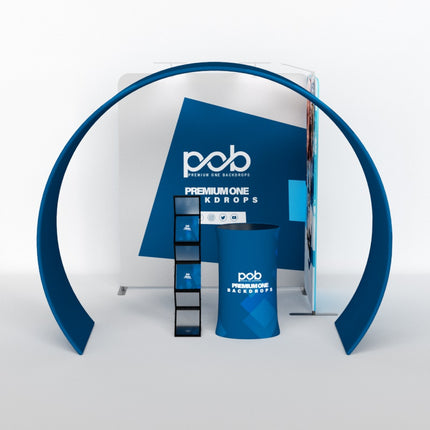 10x10ft Trade Show Booth Kit with Circular Arch & Fabric Counter
