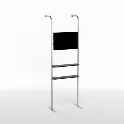 10x10ft Fabric Trade Show Booth Kit with Counter and Side Banners